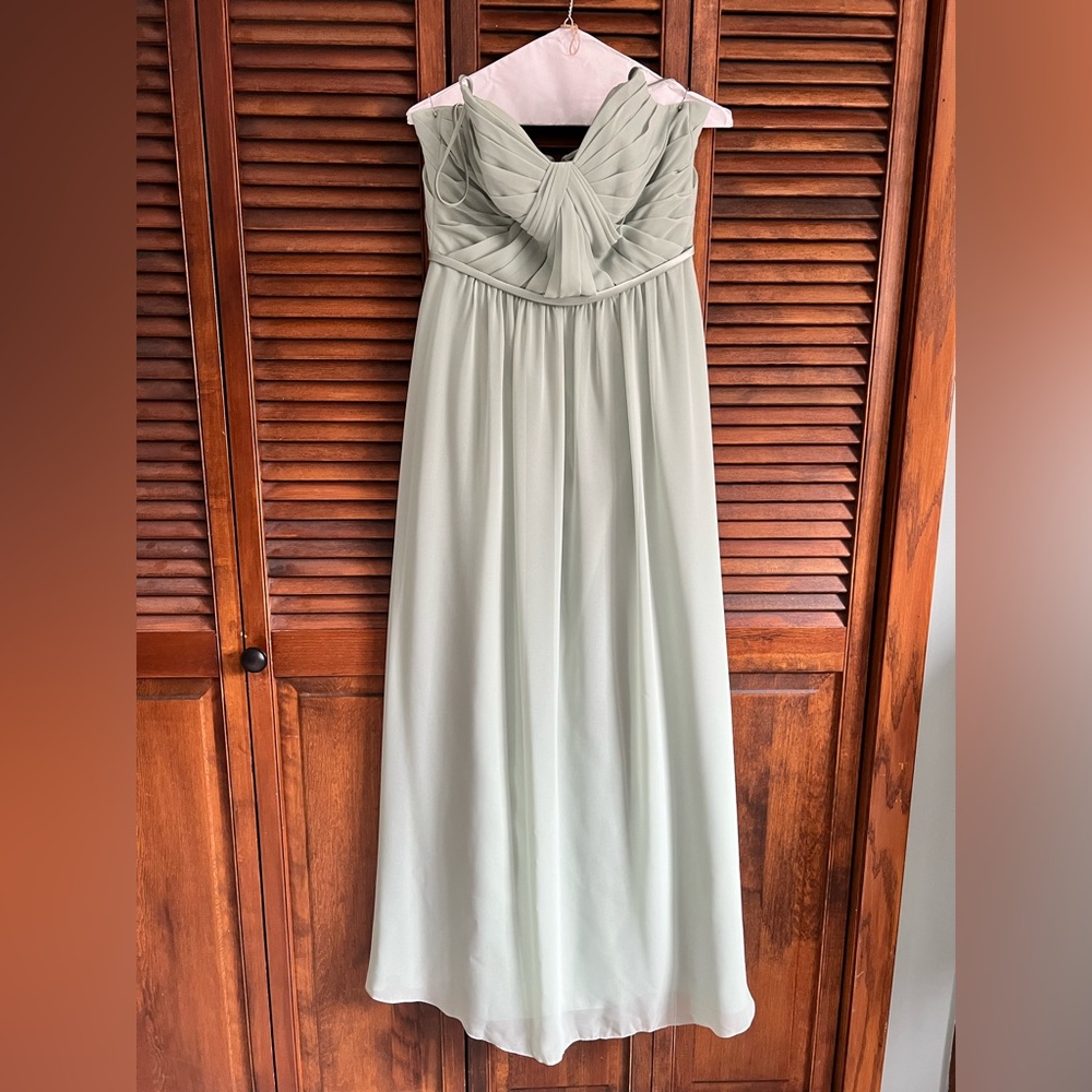 Sorella Vita Sage Bridesmaid Dress, Size 10. Hemmed to height, 5ft 5inches